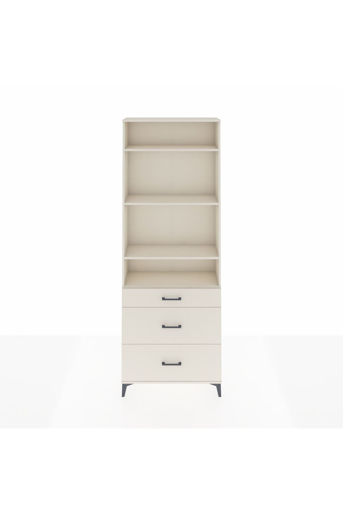 Arges Dolap 4 Raflı 3 Çekmeceli 88x30x243 - S33M134V1A