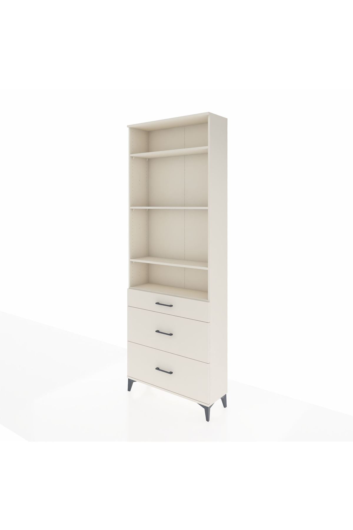 Arges Dolap 4 Raflı 3 Çekmeceli 88x30x243 - S33M134V1A