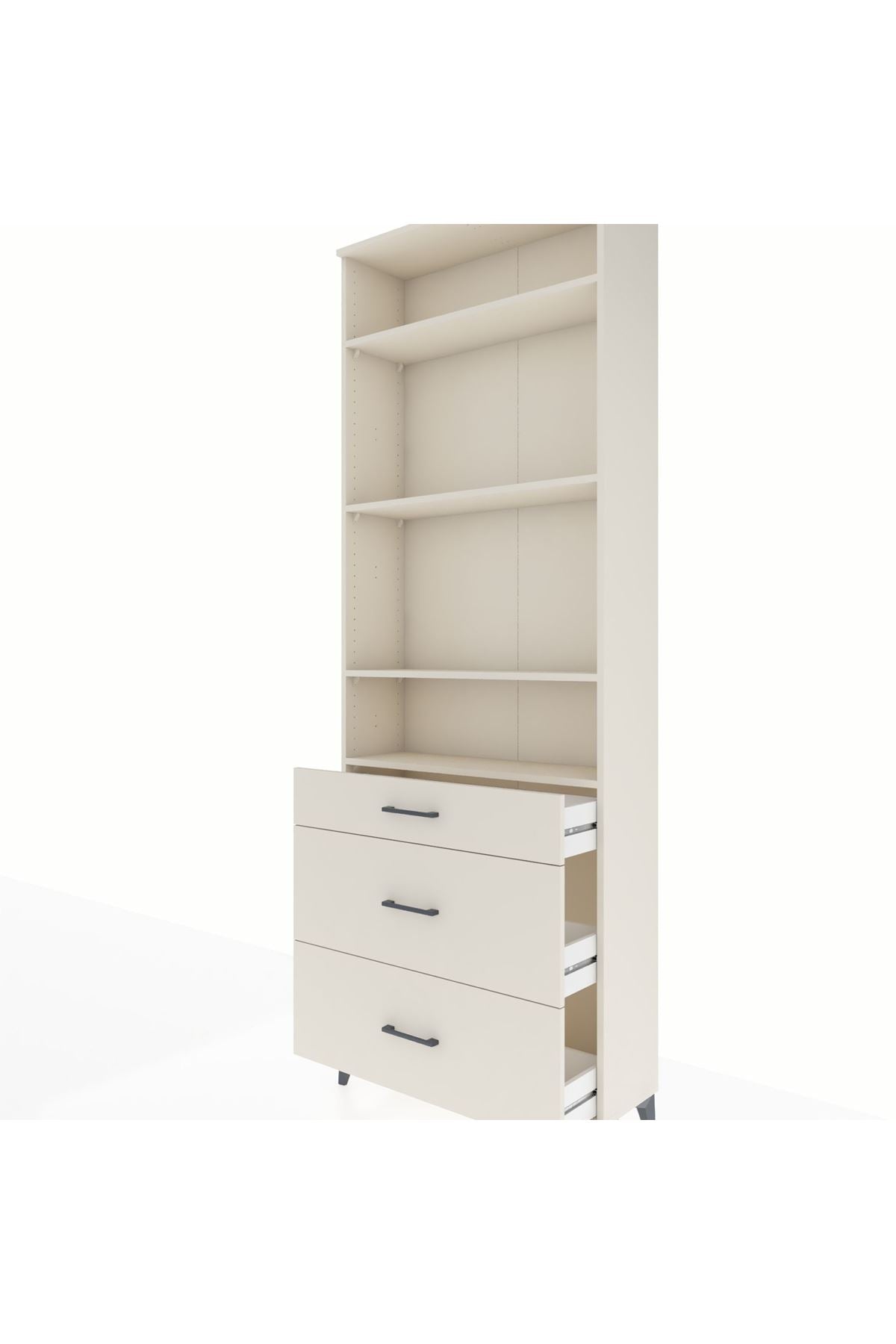 Arges Dolap 4 Raflı 3 Çekmeceli 88x30x243 - S33M134V1A