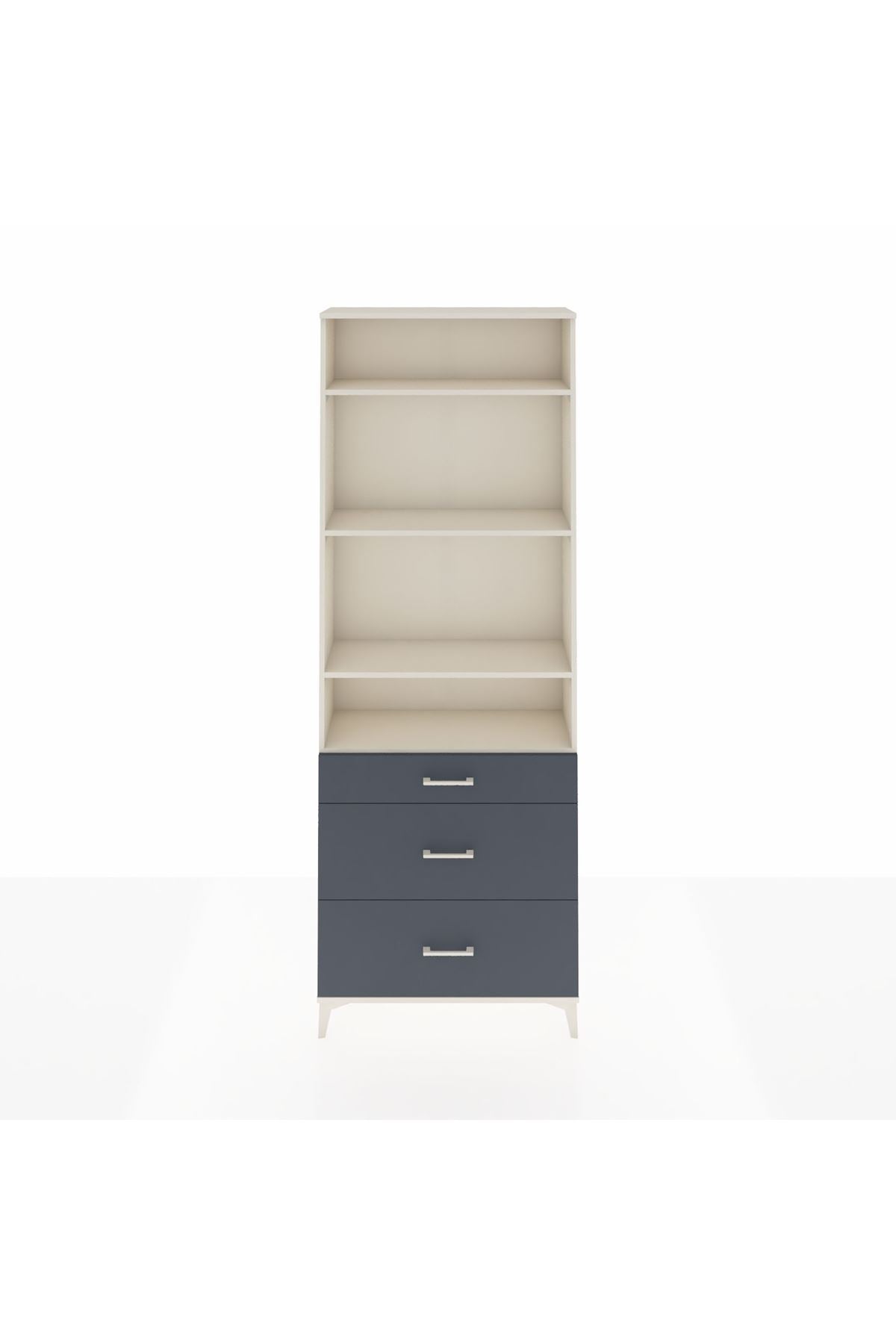 Arges Dolap 4 Raflı 3 Çekmeceli 88x30x243 - S33M134V2A