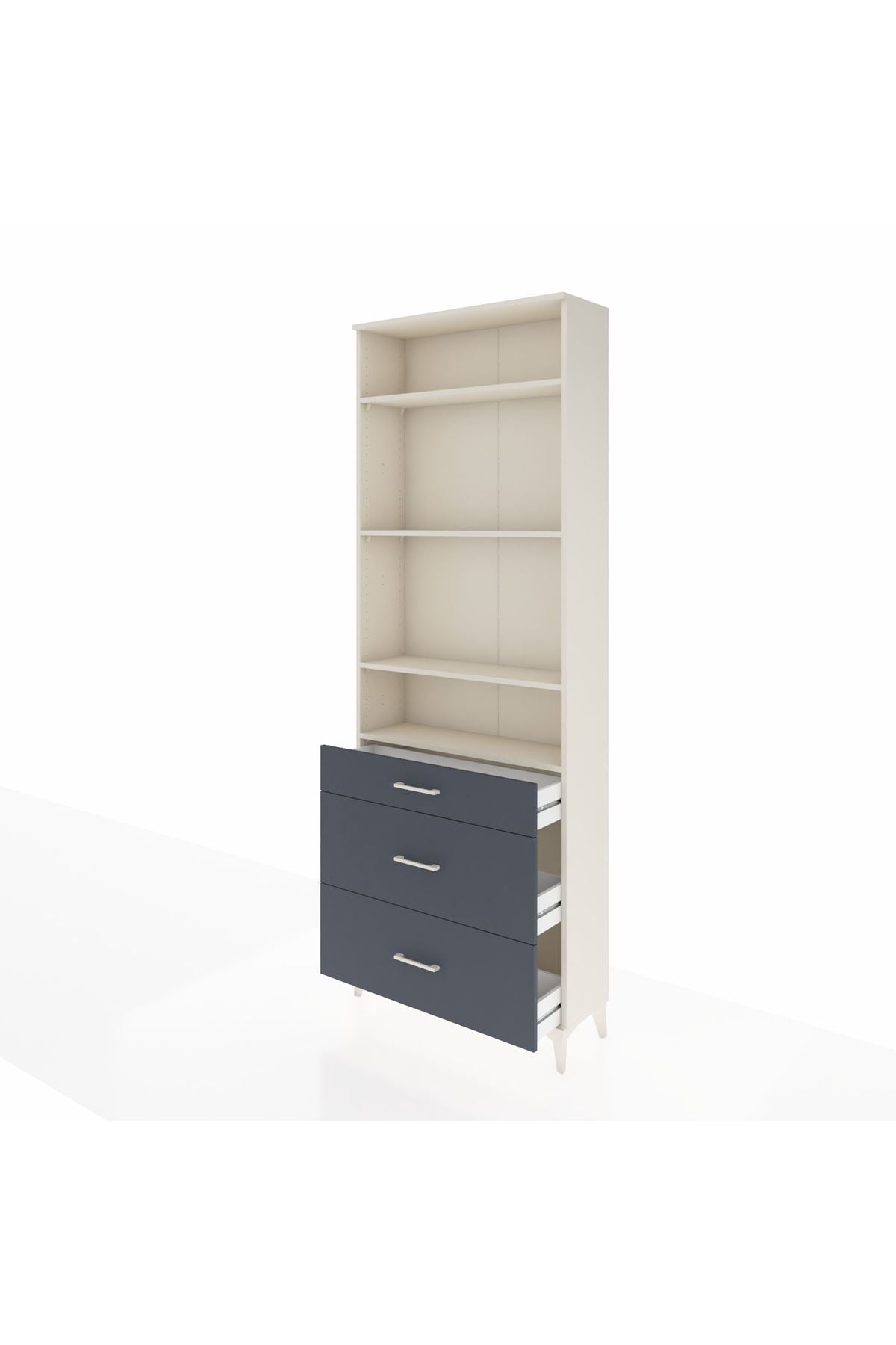 Arges Dolap 4 Raflı 3 Çekmeceli 88x30x243 - S33M134V2A
