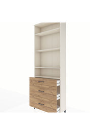 Arges Dolap 4 Raflı 3 Çekmeceli 88x30x243 - S33M134V3A