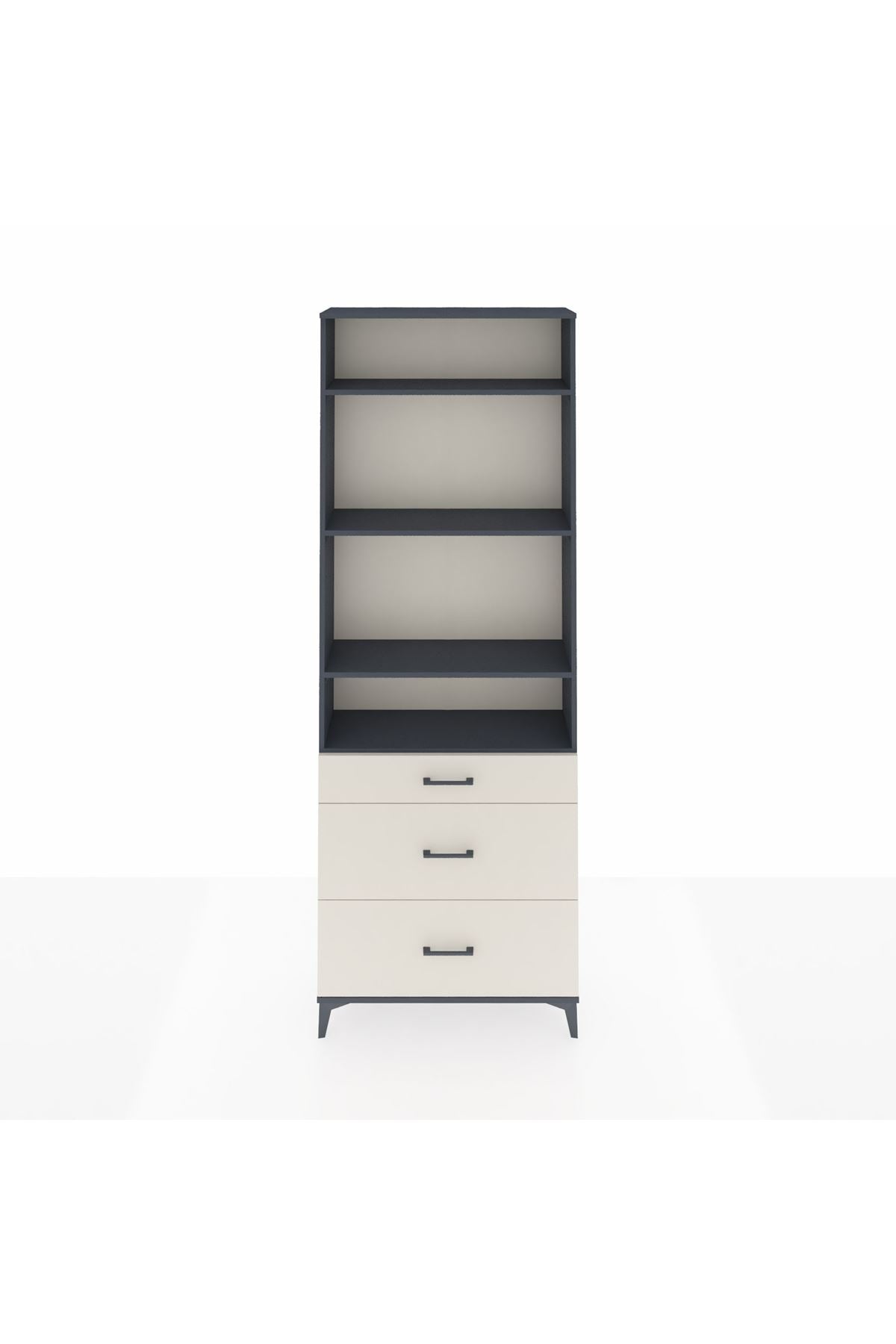 Arges Dolap 4 Raflı 3 Çekmeceli 88x30x243 - S33M134V4A