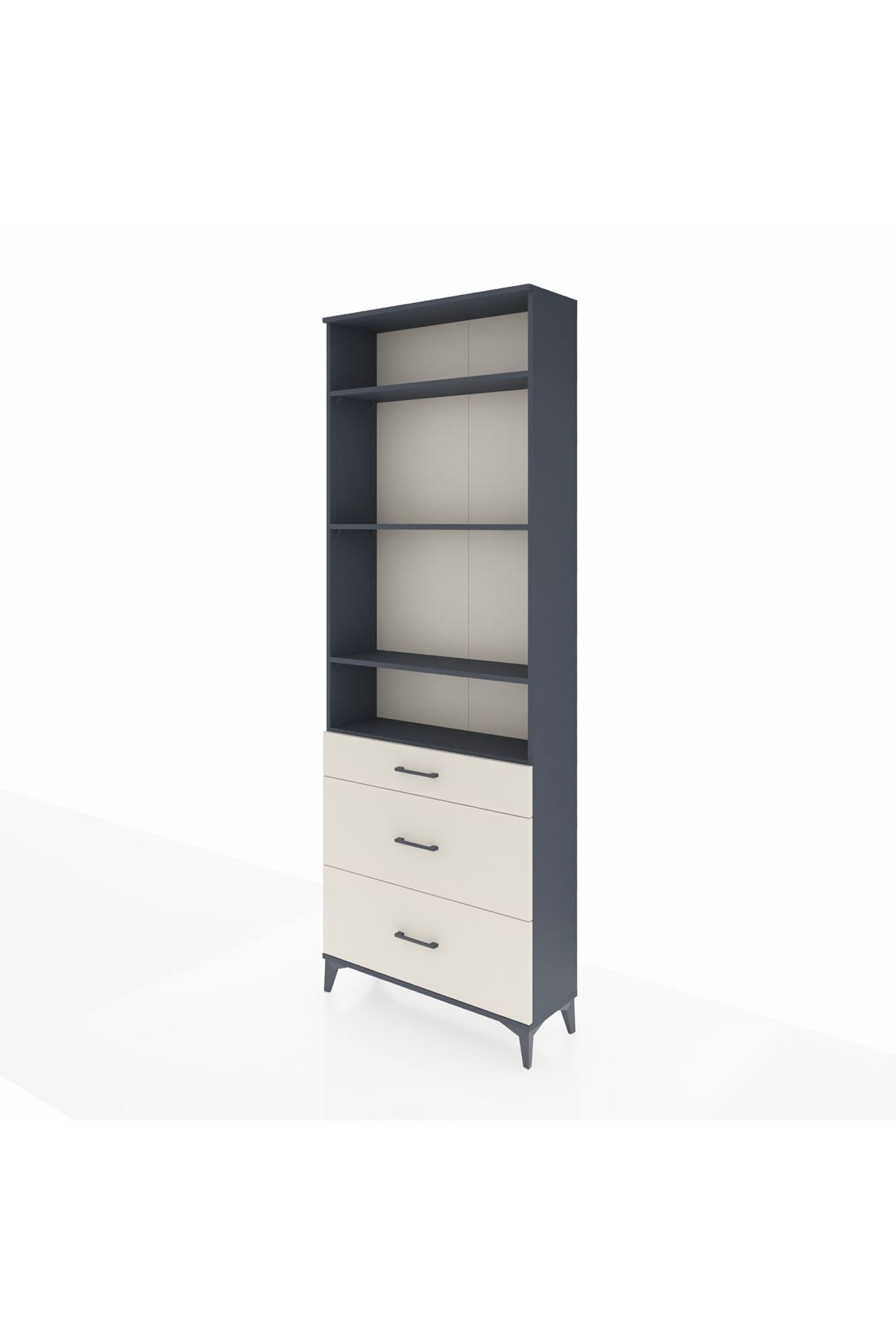 Arges Dolap 4 Raflı 3 Çekmeceli 88x30x243 - S33M134V4A