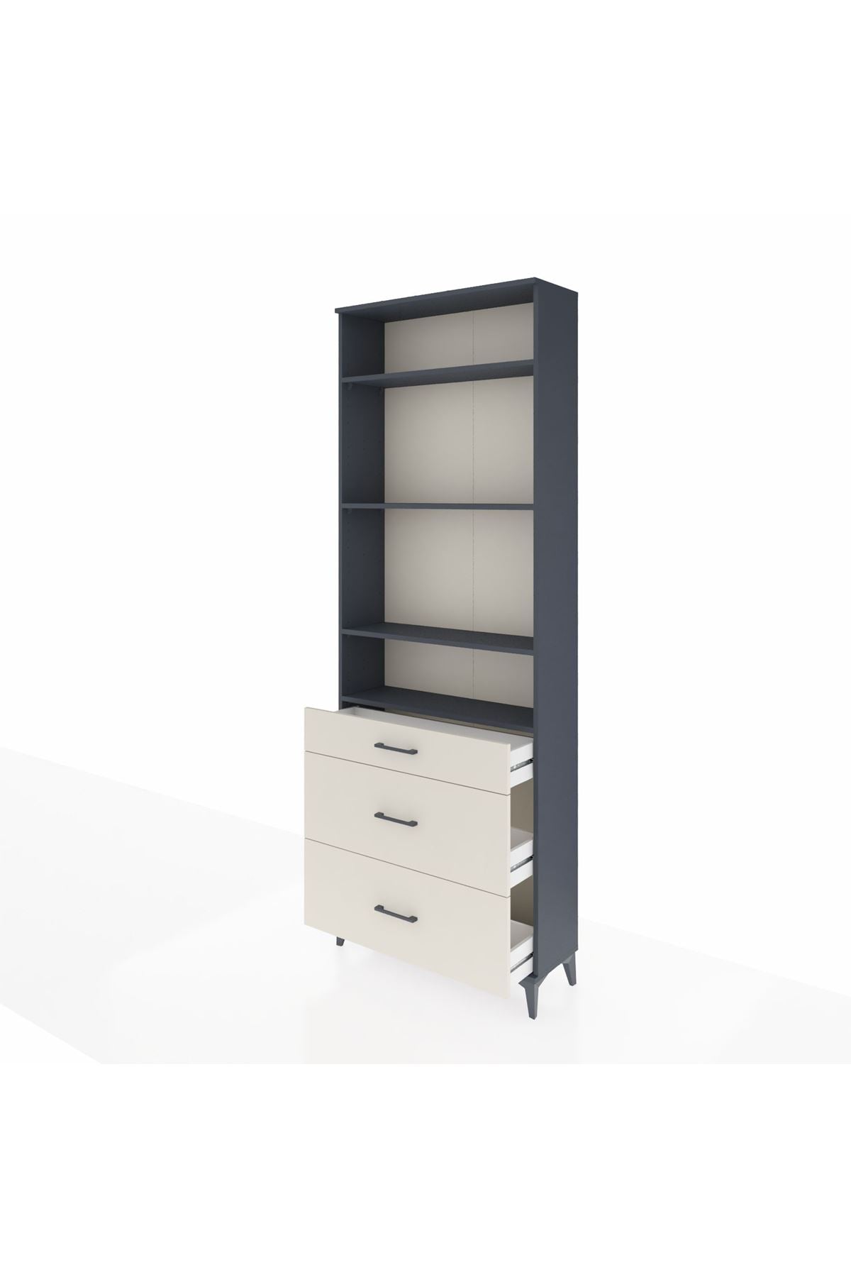 Arges Dolap 4 Raflı 3 Çekmeceli 88x30x243 - S33M134V4A