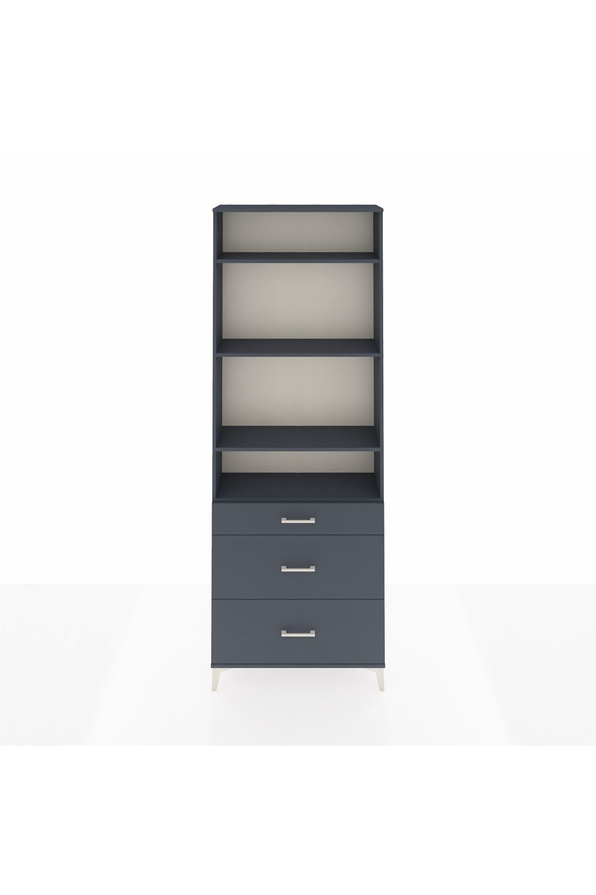 Arges Dolap 4 Raflı 3 Çekmeceli 88x30x243 - S33M134V5A