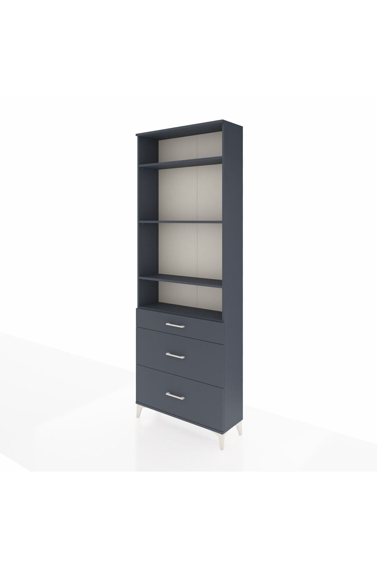 Arges Dolap 4 Raflı 3 Çekmeceli 88x30x243 - S33M134V5A
