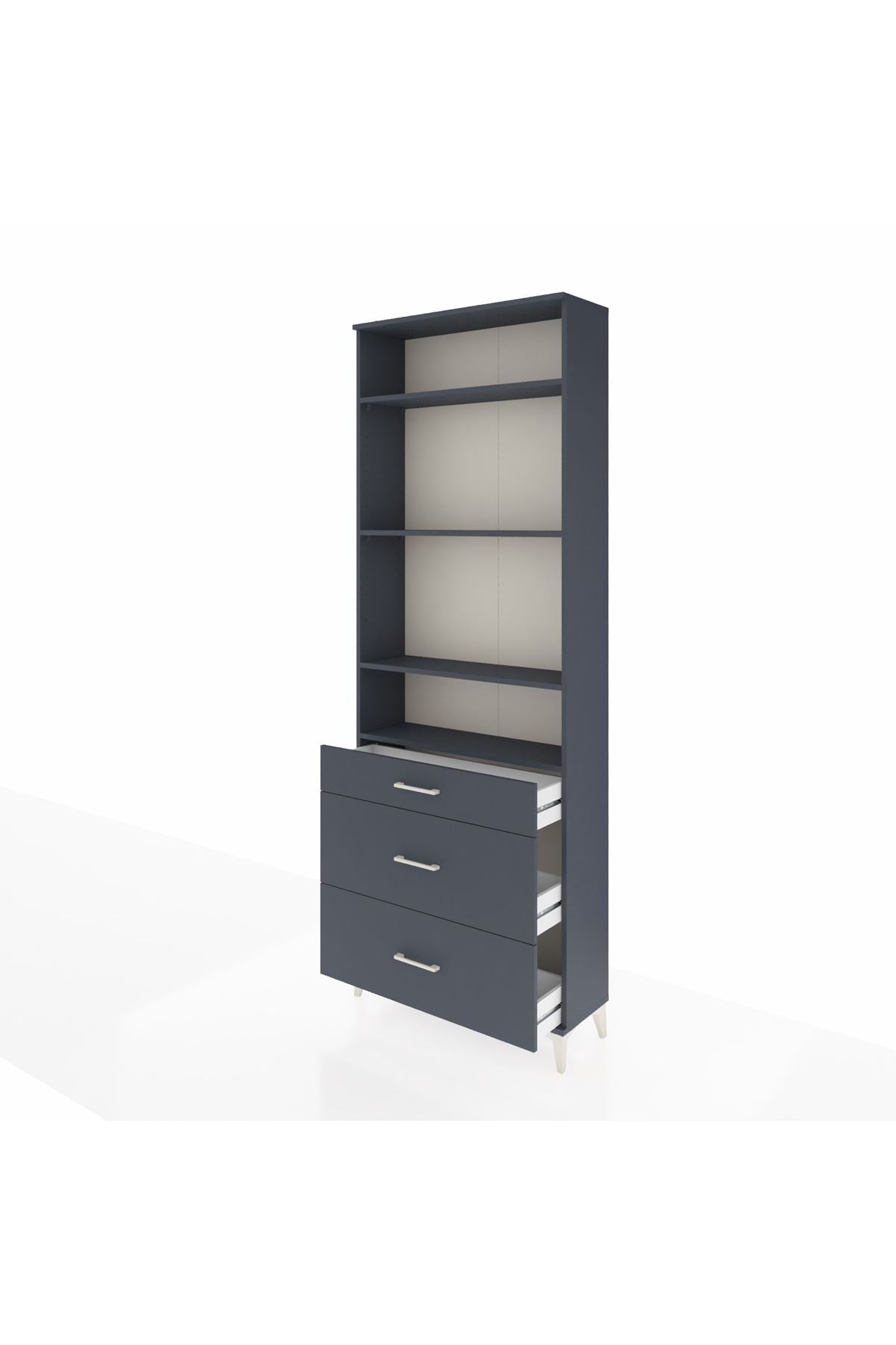 Arges Dolap 4 Raflı 3 Çekmeceli 88x30x243 - S33M134V5A