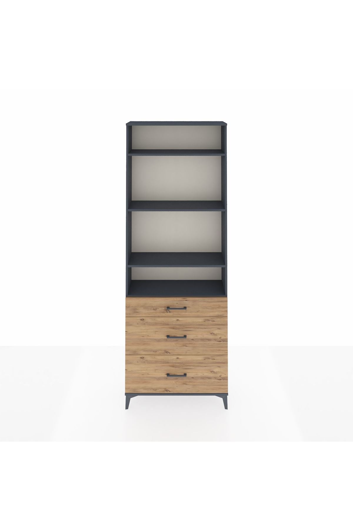 Arges Dolap 4 Raflı 3 Çekmeceli 88x30x243 - S33M134V6A