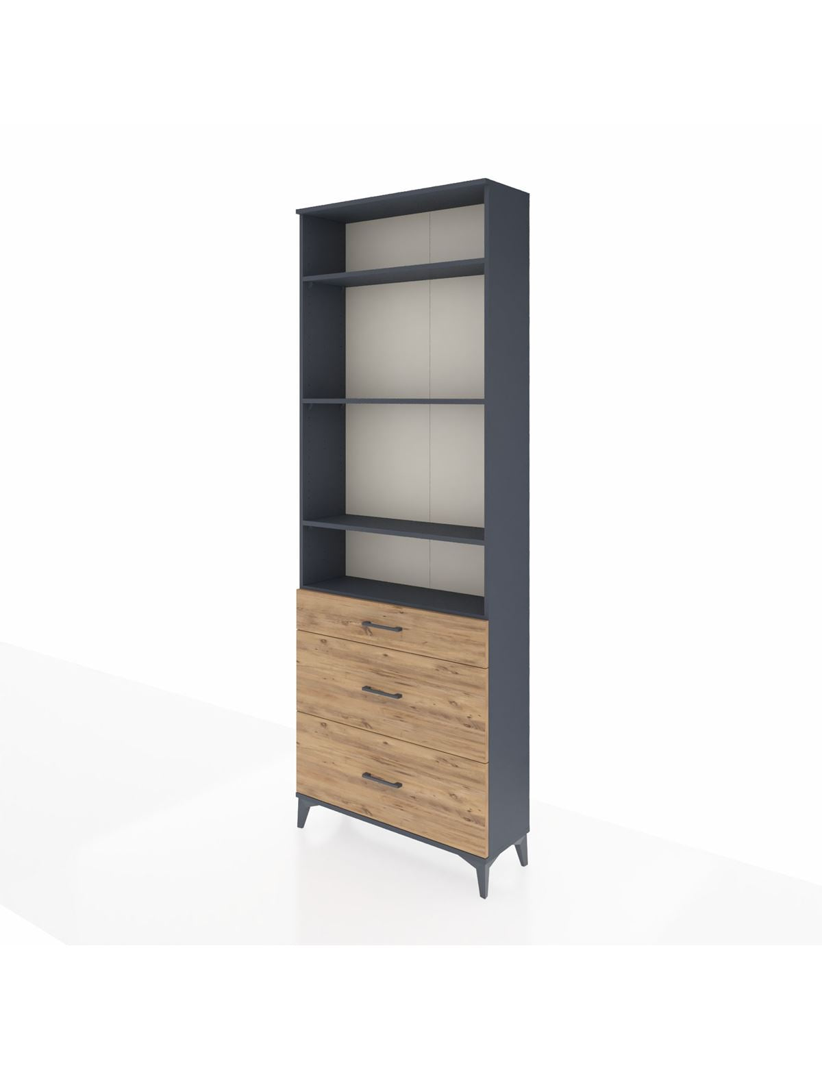 Arges Dolap 4 Raflı 3 Çekmeceli 88x30x243 - S33M134V6A