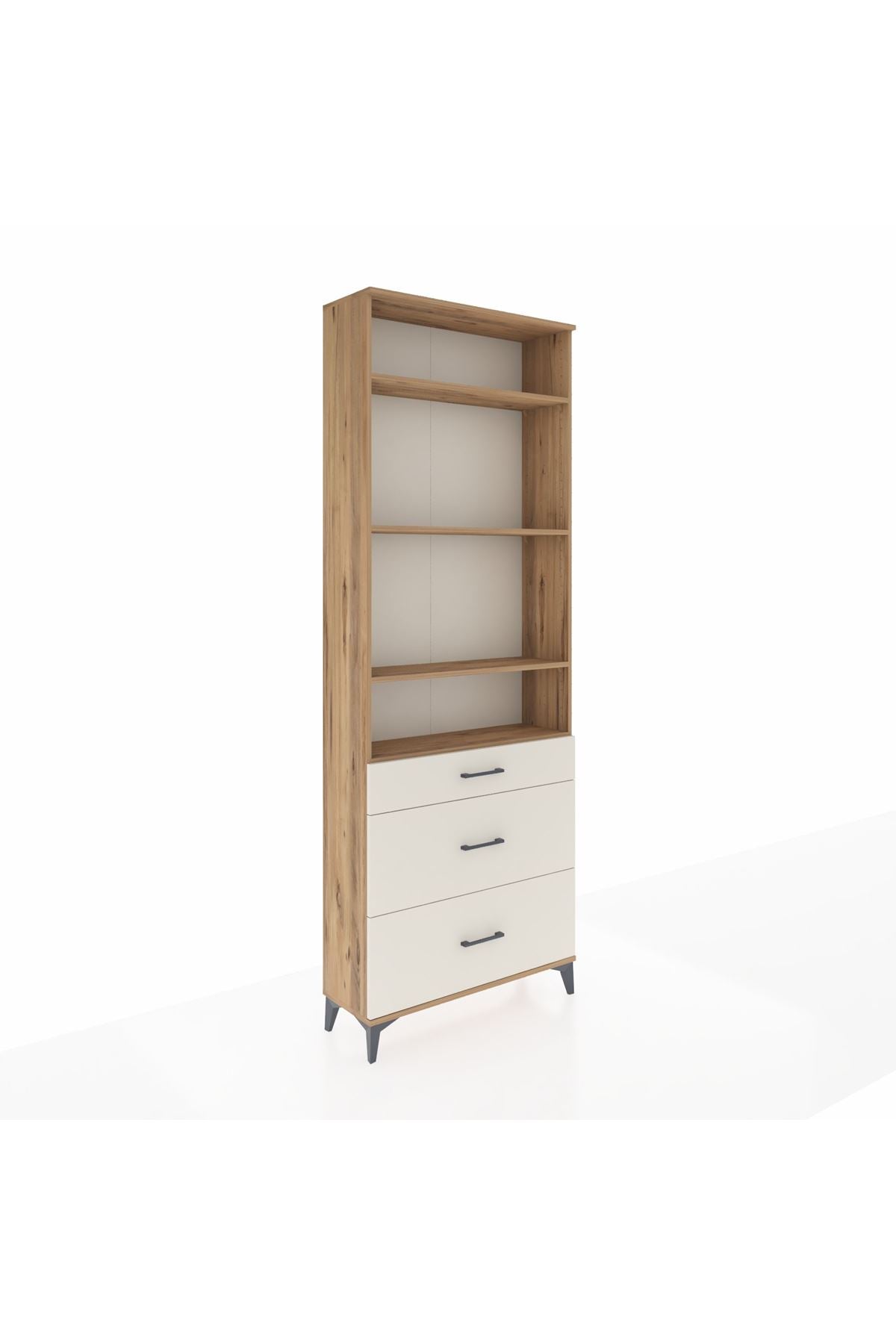 Arges Dolap 4 Raflı 3 Çekmeceli 88x30x243 - S33M134V7A