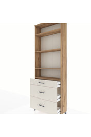 Arges Dolap 4 Raflı 3 Çekmeceli 88x30x243 - S33M134V7A