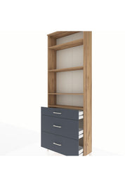 Arges Dolap 4 Raflı 3 Çekmeceli 88x30x243 - S33M134V8A