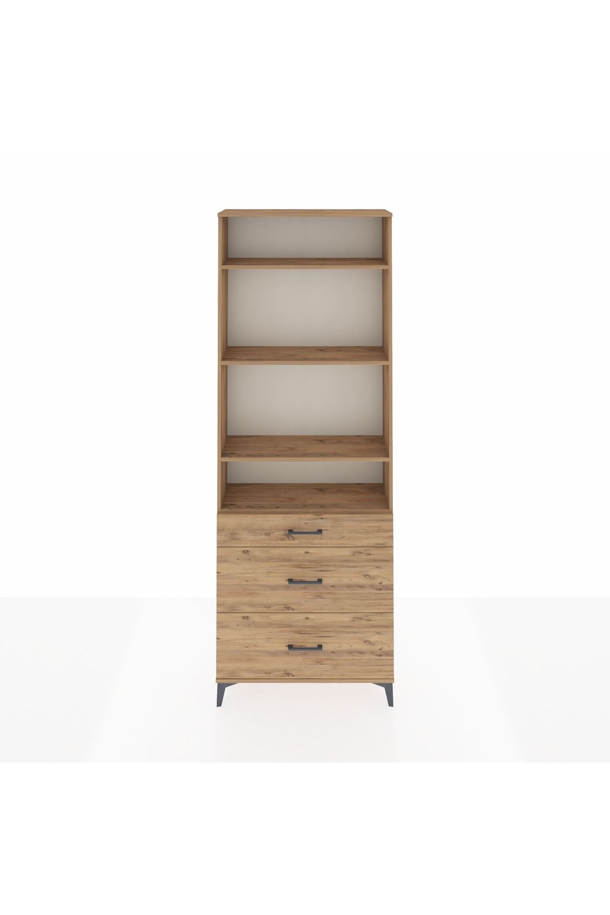 Arges Dolap 4 Raflı 3 Çekmeceli 88x30x243 - S33M134V9A