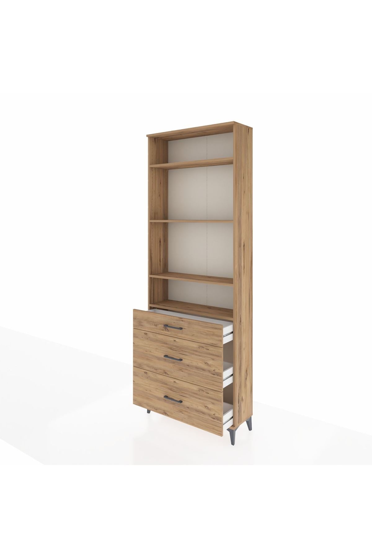 Arges Dolap 4 Raflı 3 Çekmeceli 88x30x243 - S33M134V9A
