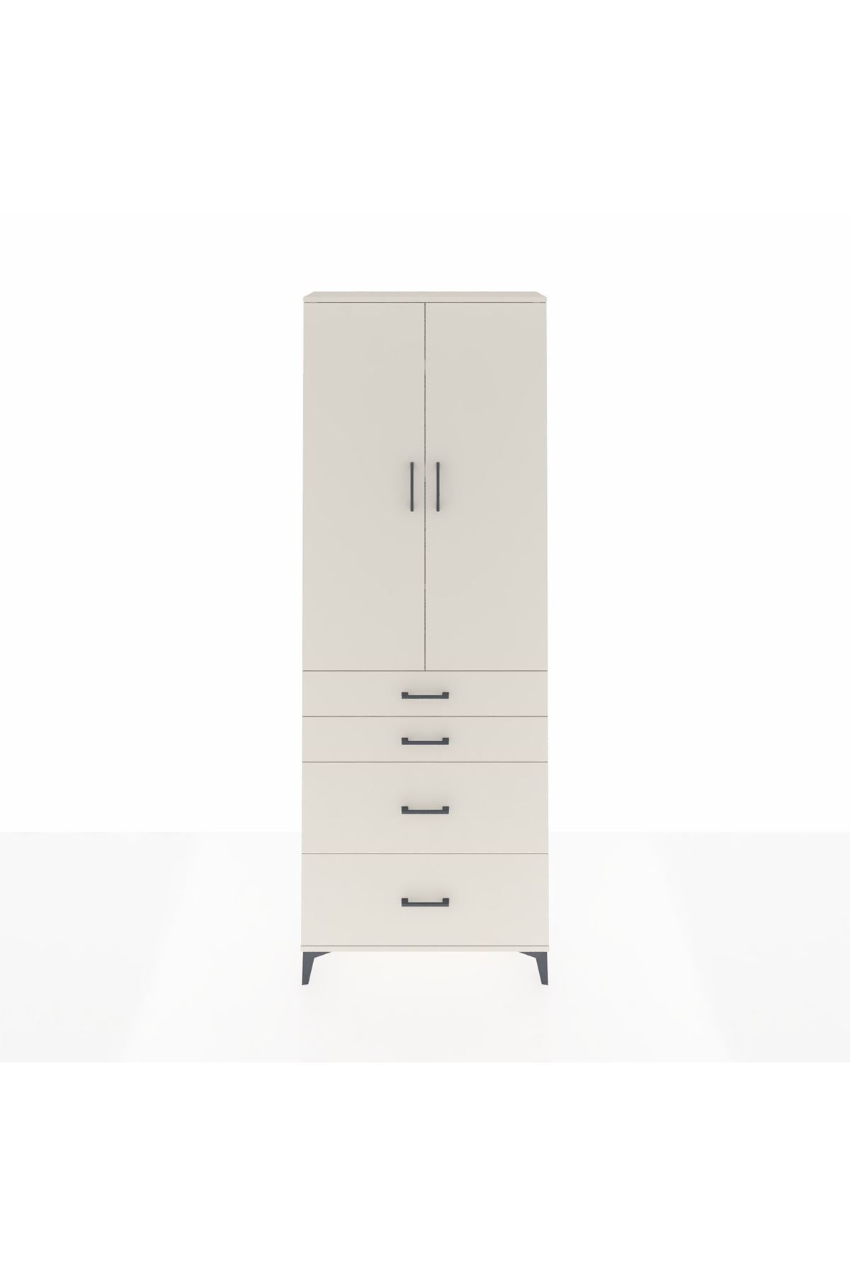 Arges Dolap 4 Raflı 4 Çekmeceli 2 Kapaklı 88x30x243 - S33M135V1A