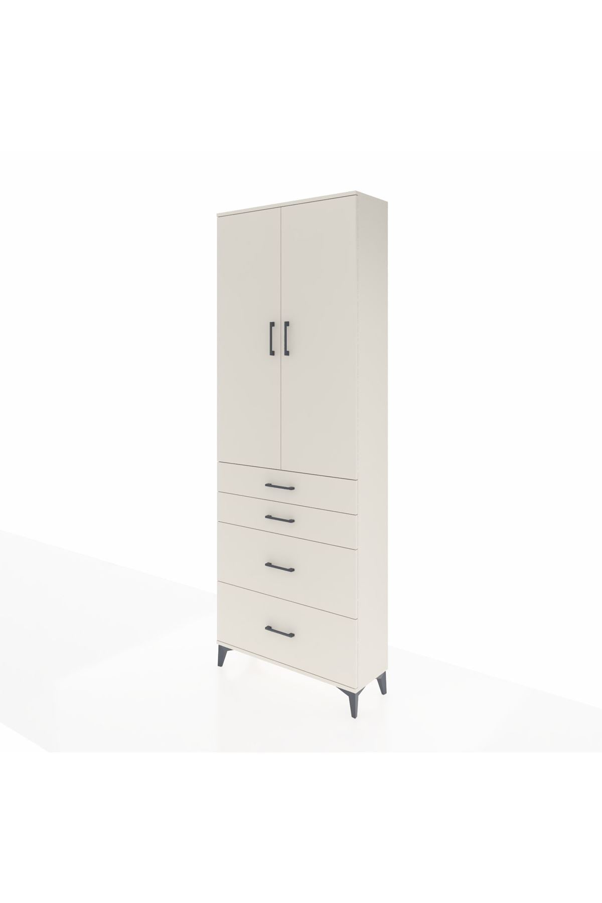 Arges Dolap 4 Raflı 4 Çekmeceli 2 Kapaklı 88x30x243 - S33M135V1A