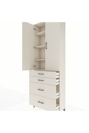 Arges Dolap 4 Raflı 4 Çekmeceli 2 Kapaklı 88x30x243 - S33M135V1A