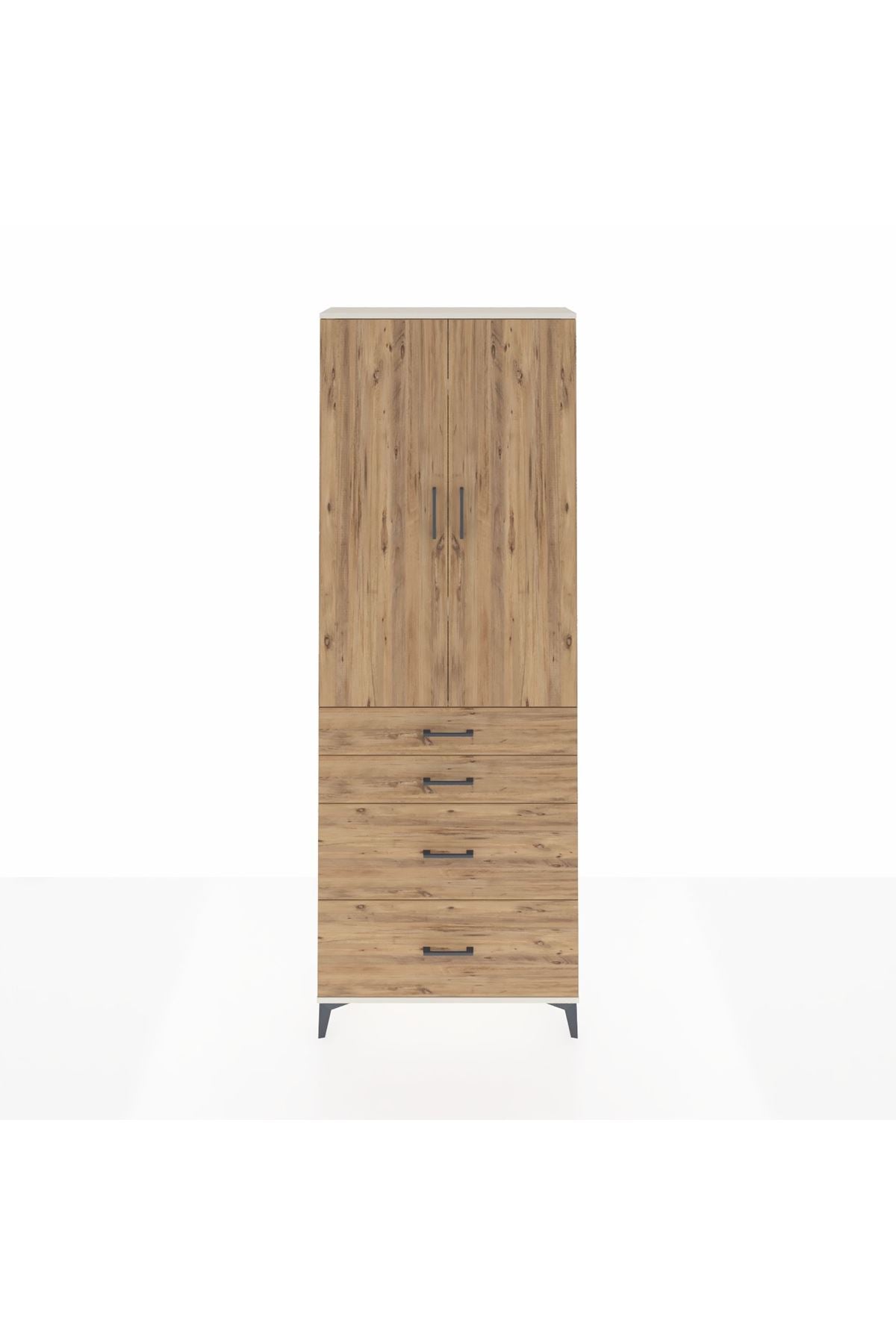 Arges Dolap 4 Raflı 4 Çekmeceli 2 Kapaklı 88x30x243 - S33M135V3A