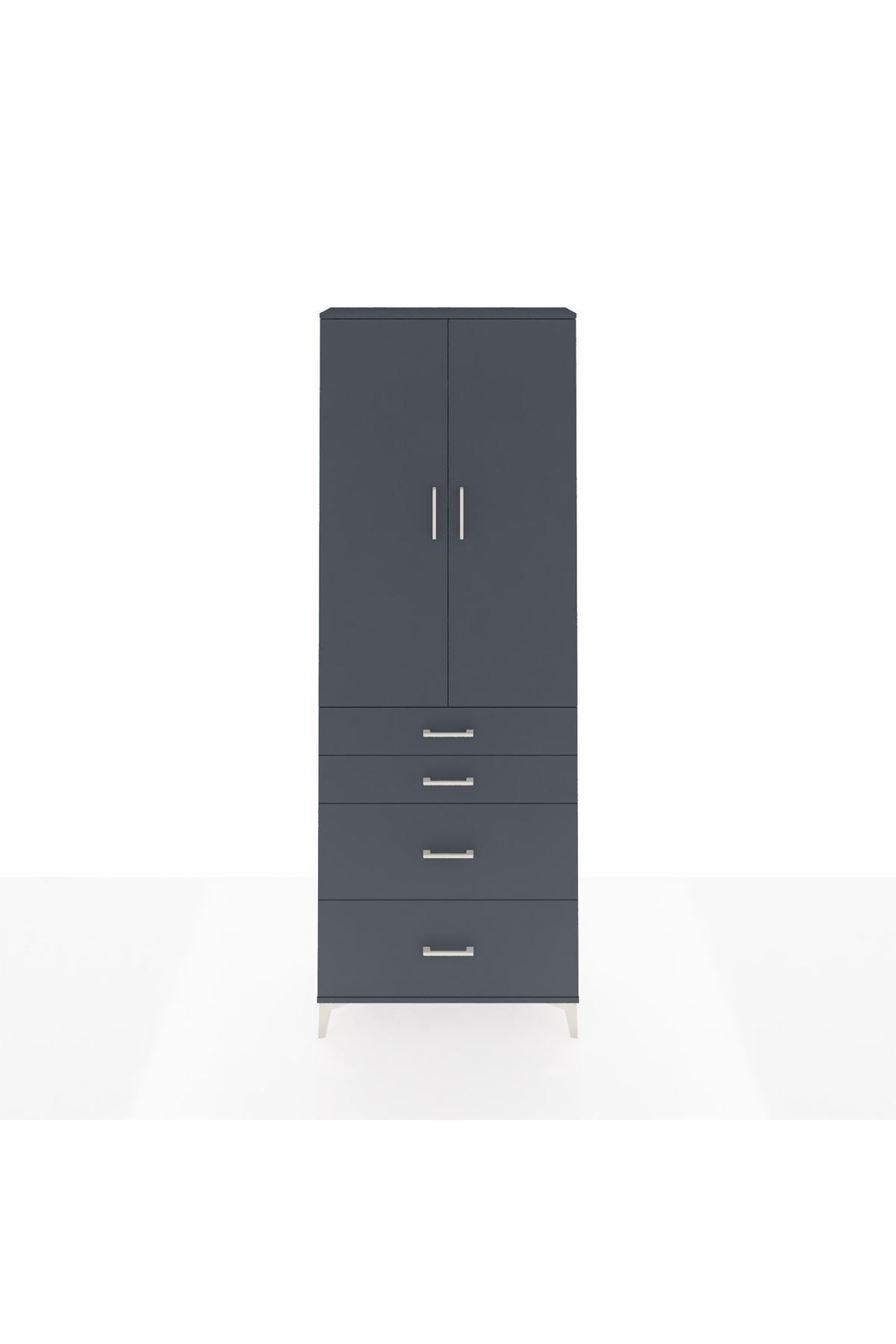 Arges Dolap 4 Raflı 4 Çekmeceli 2 Kapaklı 88x30x243 - S33M135V5A