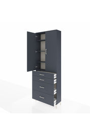 Arges Dolap 4 Raflı 4 Çekmeceli 2 Kapaklı 88x30x243 - S33M135V5A