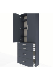 Arges Dolap 4 Raflı 4 Çekmeceli 2 Kapaklı 88x30x243 - S33M135V5A