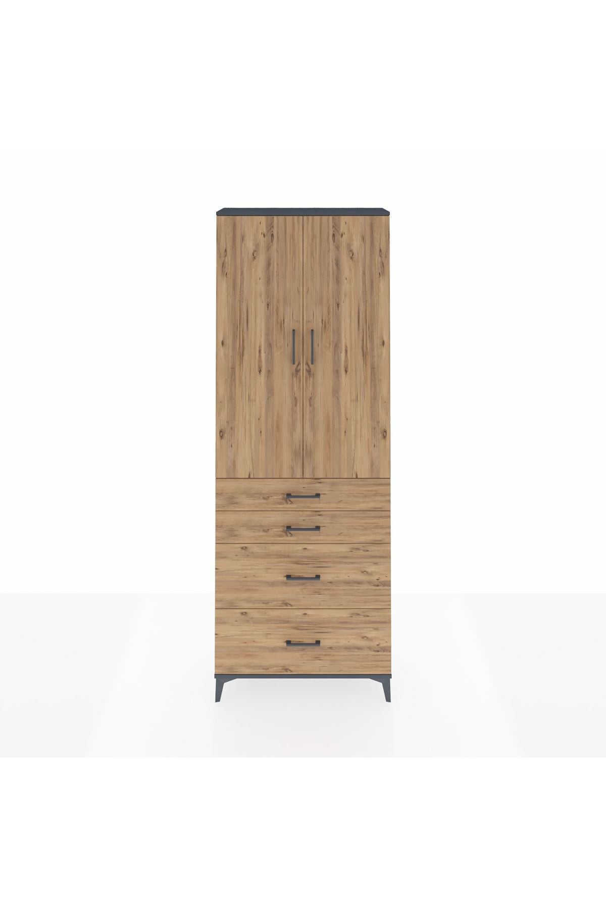 Arges Dolap 4 Raflı 4 Çekmeceli 2 Kapaklı 88x30x243 - S33M135V6A