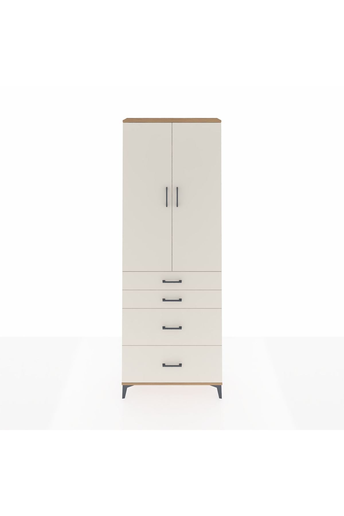 Arges Dolap 4 Raflı 4 Çekmeceli 2 Kapaklı 88x30x243 - S33M135V7A