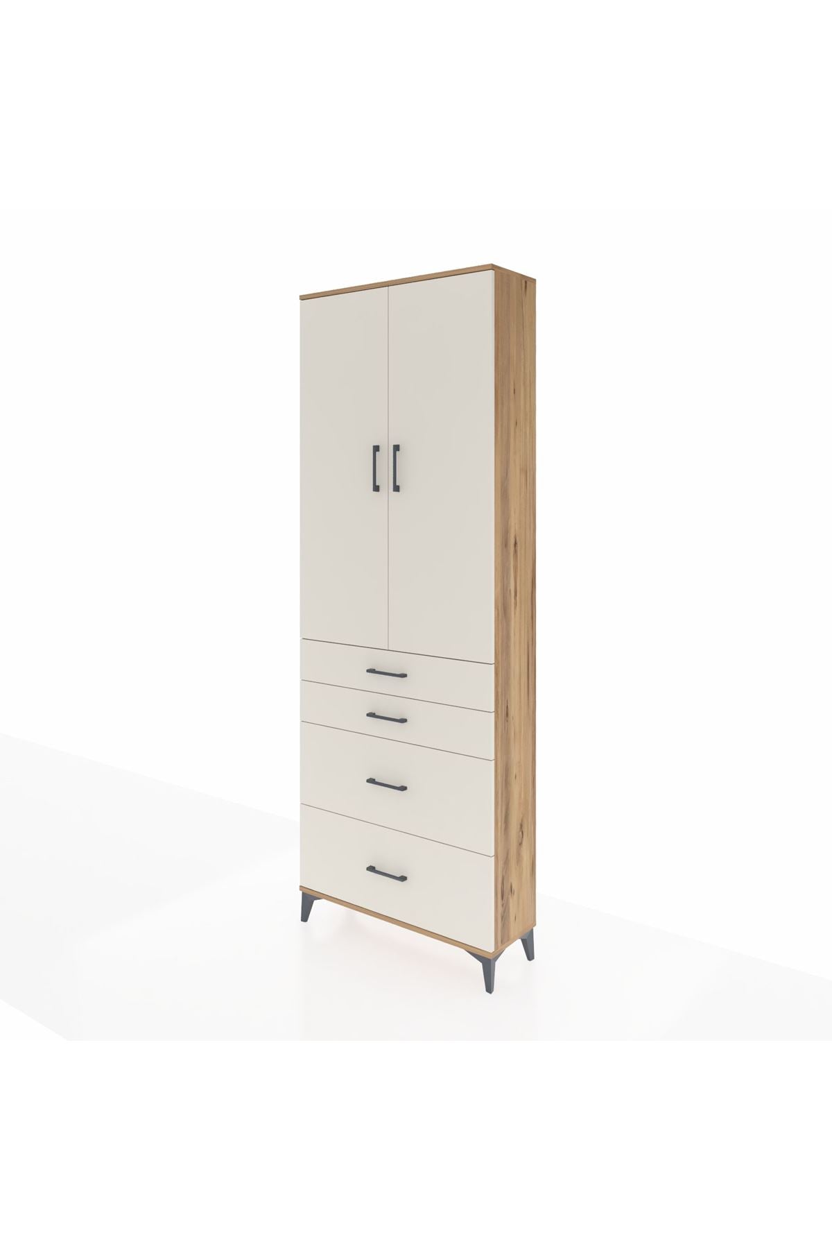 Arges Dolap 4 Raflı 4 Çekmeceli 2 Kapaklı 88x30x243 - S33M135V7A