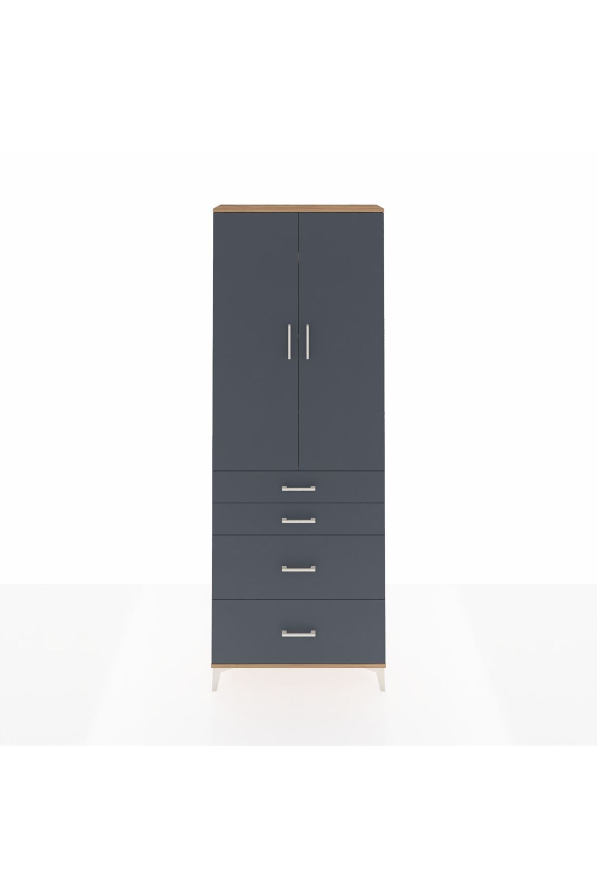 Arges Dolap 4 Raflı 4 Çekmeceli 2 Kapaklı 88x30x243 - S33M135V8A