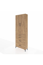 Arges Dolap 4 Raflı 4 Çekmeceli 2 Kapaklı 88x30x243 - S33M135V9A