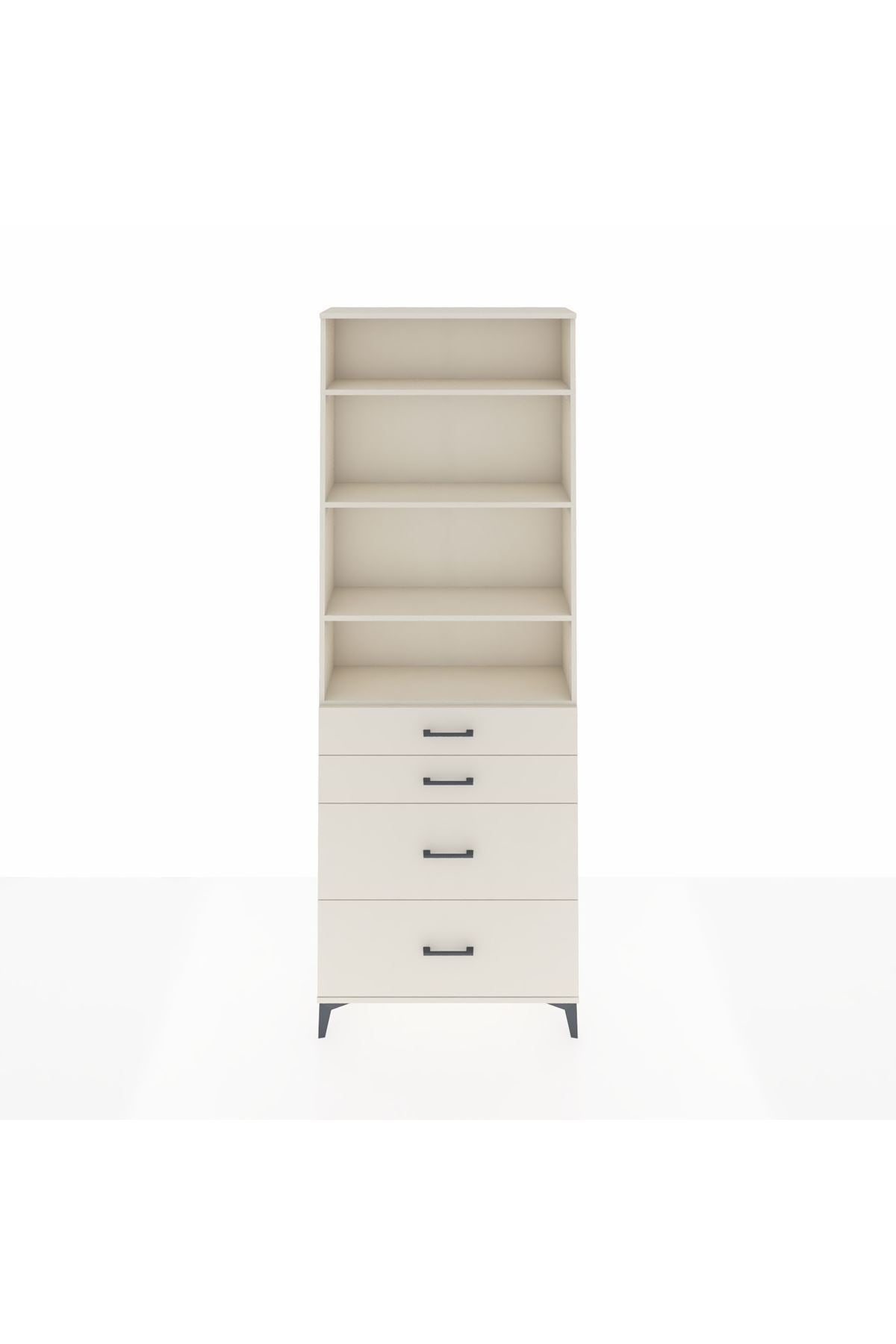Arges Dolap 4 Raflı 4 Çekmeceli 88x30x243 - S33M136V1A