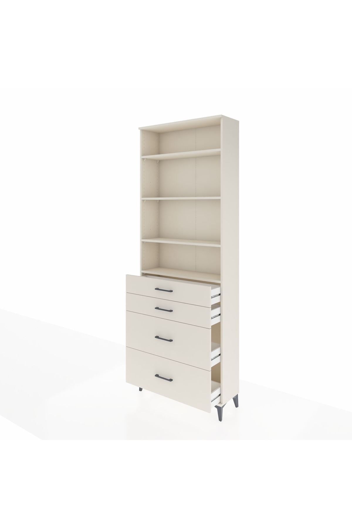 Arges Dolap 4 Raflı 4 Çekmeceli 88x30x243 - S33M136V1A