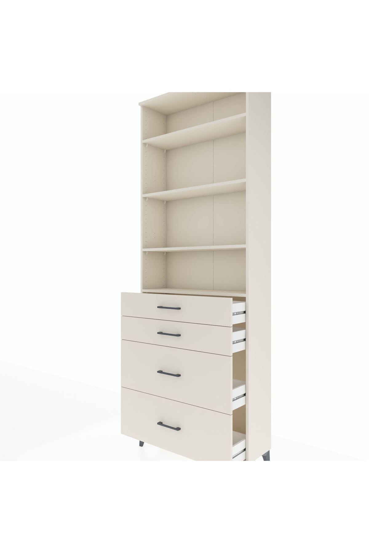 Arges Dolap 4 Raflı 4 Çekmeceli 88x30x243 - S33M136V1A