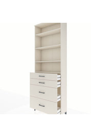 Arges Dolap 4 Raflı 4 Çekmeceli 88x30x243 - S33M136V1A