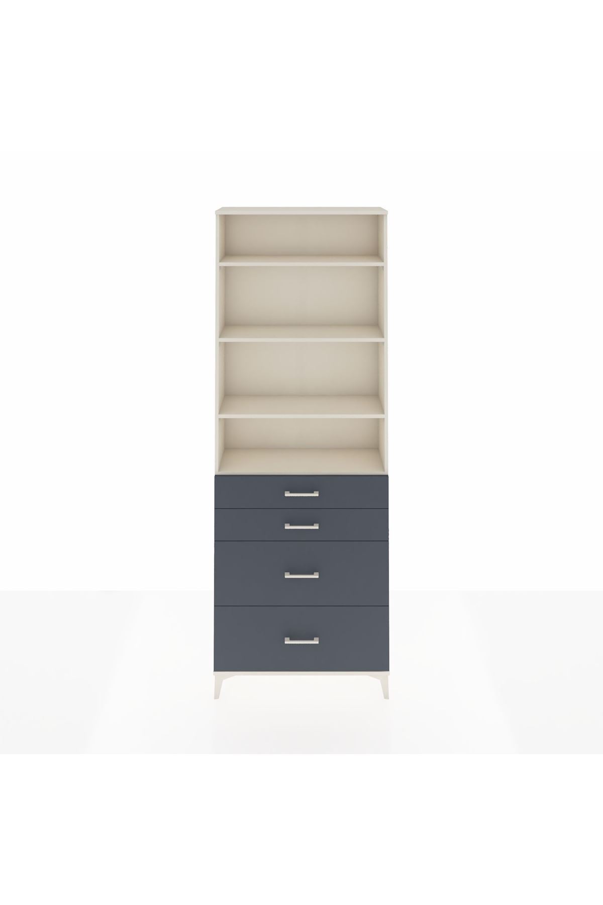 Arges Dolap 4 Raflı 4 Çekmeceli 88x30x243 - S33M136V2A