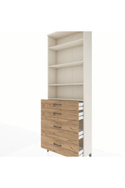 Arges Dolap 4 Raflı 4 Çekmeceli 88x30x243 - S33M136V3A