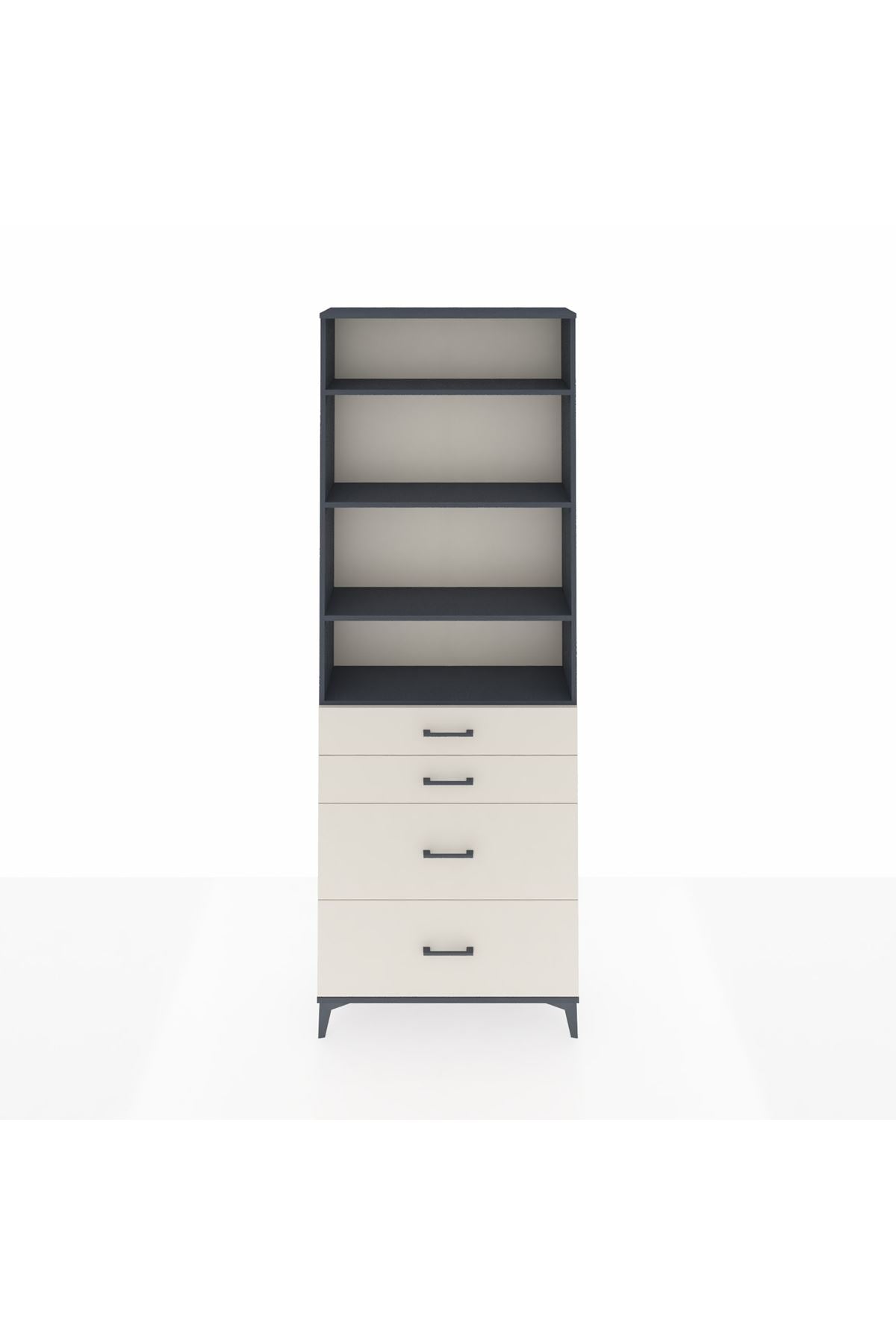 Arges Dolap 4 Raflı 4 Çekmeceli 88x30x243 - S33M136V4A