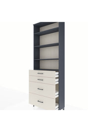 Arges Dolap 4 Raflı 4 Çekmeceli 88x30x243 - S33M136V4A