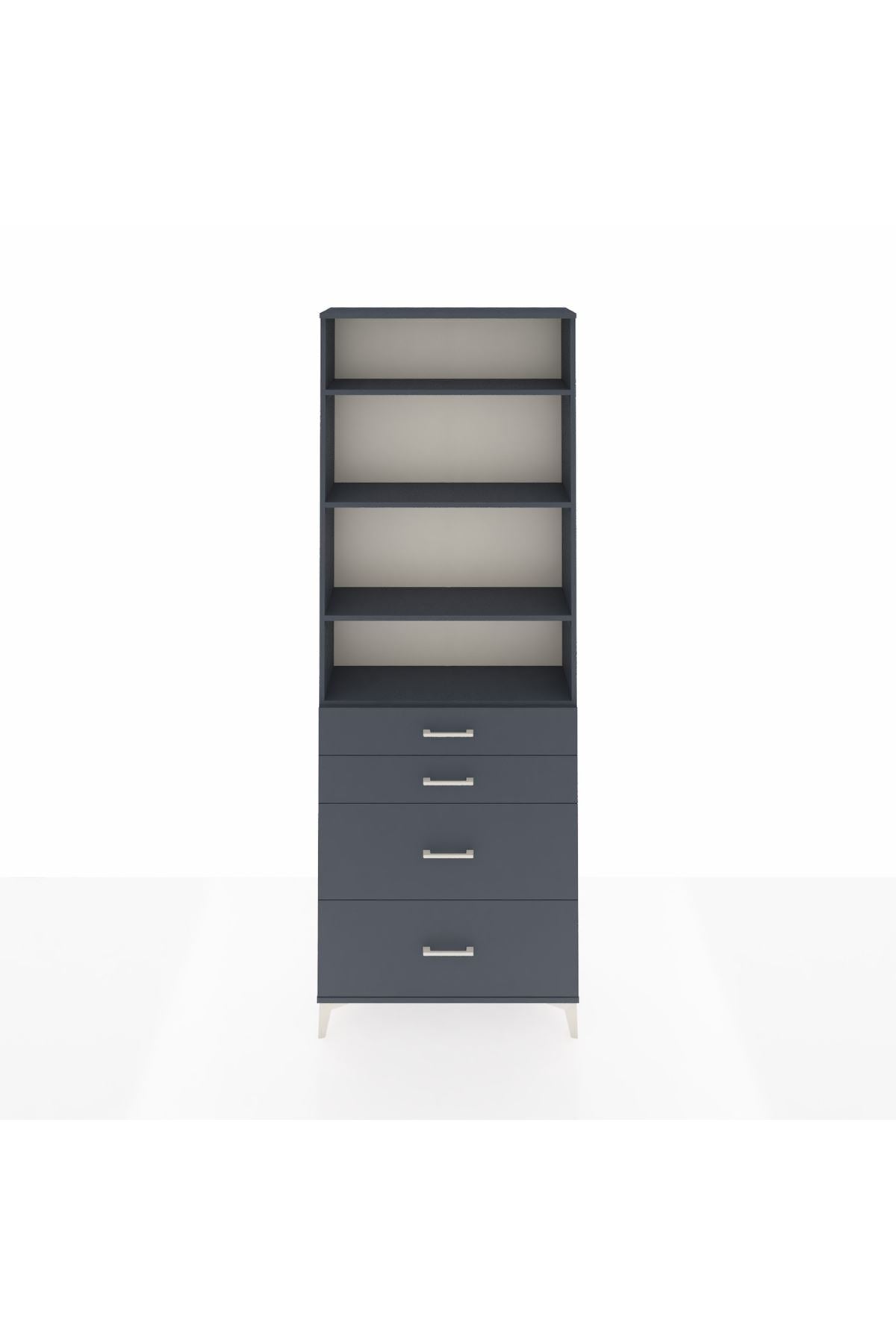 Arges Dolap 4 Raflı 4 Çekmeceli 88x30x243 - S33M136V5A