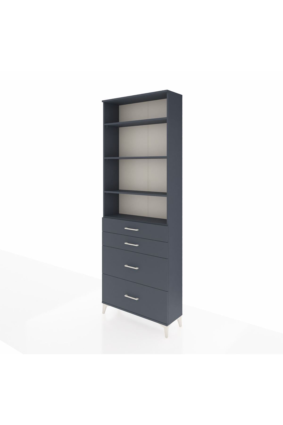 Arges Dolap 4 Raflı 4 Çekmeceli 88x30x243 - S33M136V5A