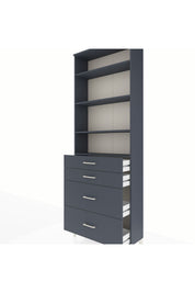 Arges Dolap 4 Raflı 4 Çekmeceli 88x30x243 - S33M136V5A