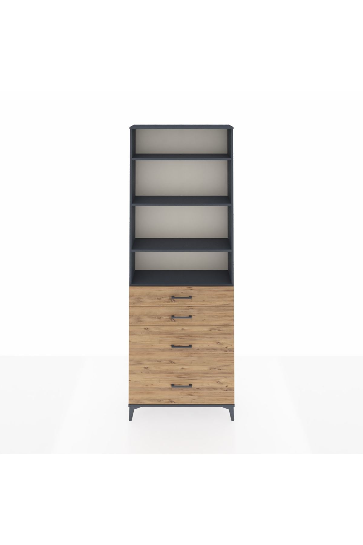 Arges Dolap 4 Raflı 4 Çekmeceli 88x30x243 - S33M136V6A