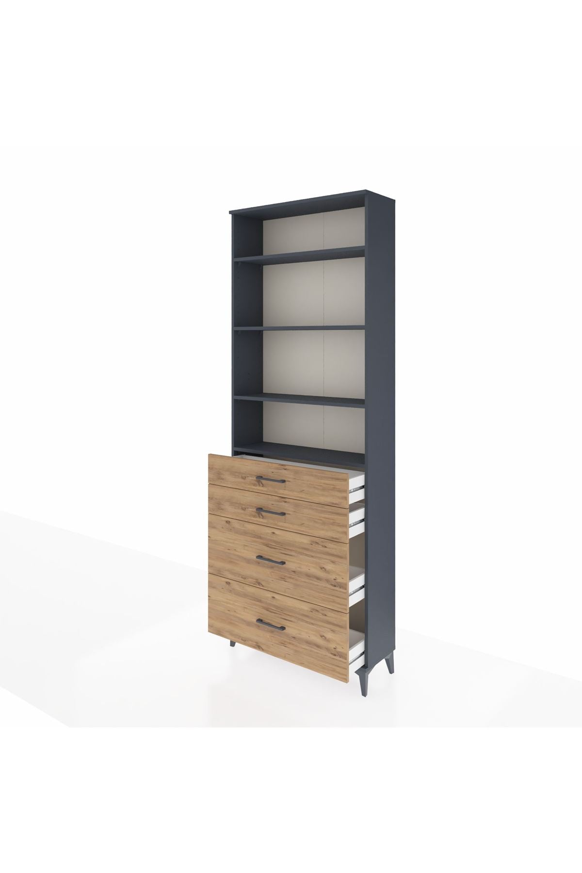Arges Dolap 4 Raflı 4 Çekmeceli 88x30x243 - S33M136V6A