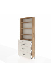 Arges Dolap 4 Raflı 4 Çekmeceli 88x30x243 - S33M136V7A