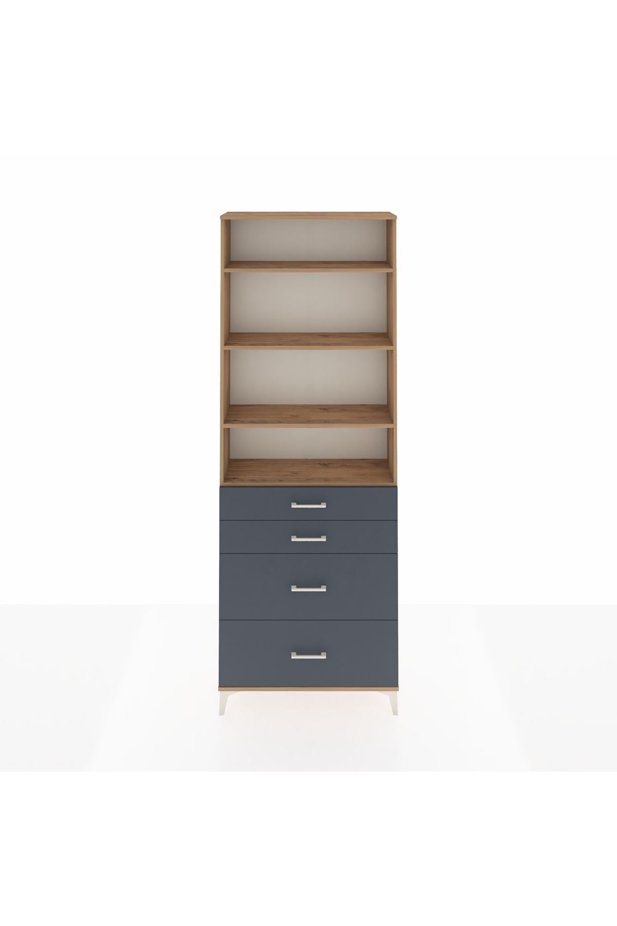 Arges Dolap 4 Raflı 4 Çekmeceli 88x30x243 - S33M136V8A
