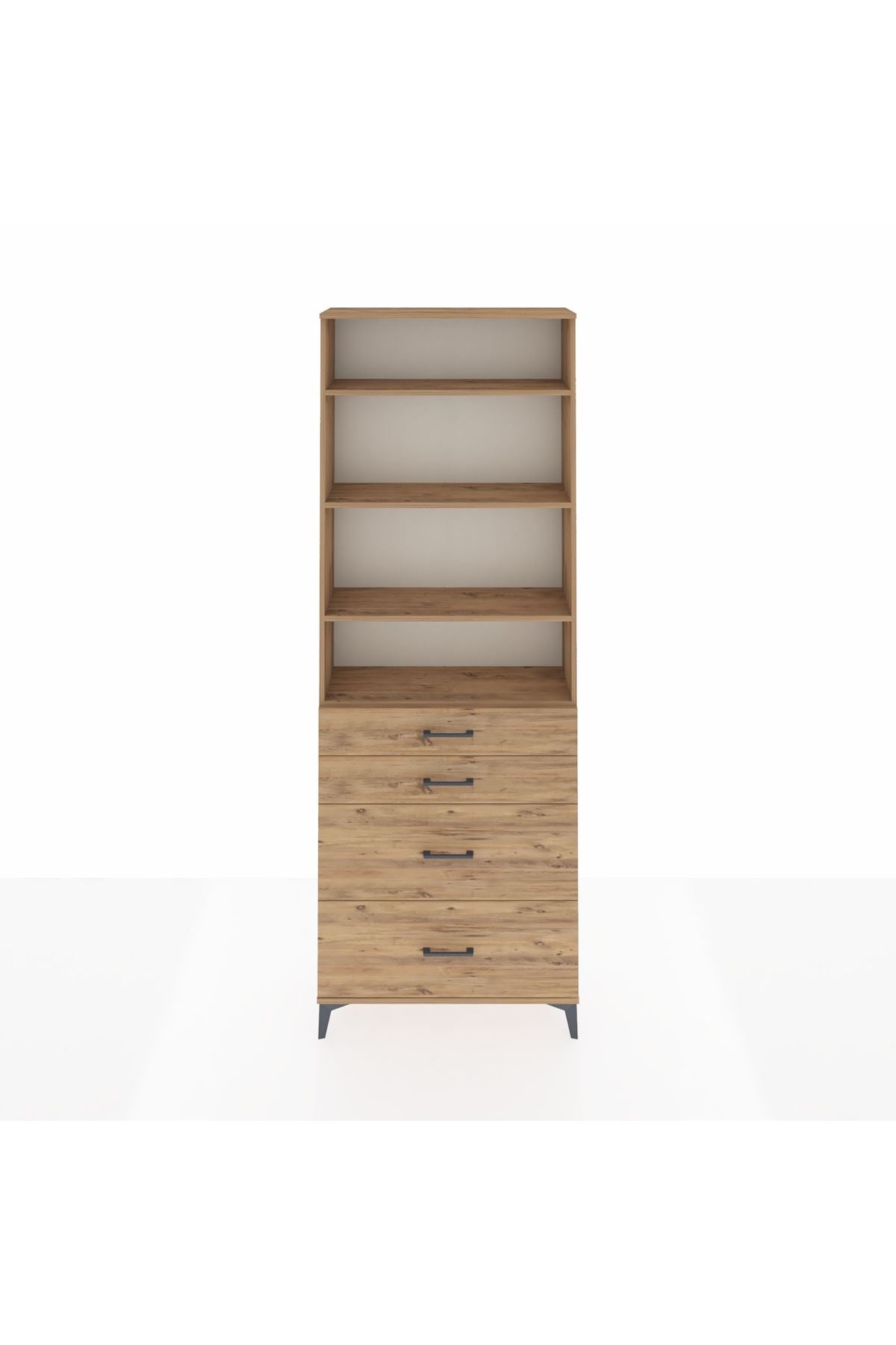 Arges Dolap 4 Raflı 4 Çekmeceli 88x30x243 - S33M136V9A