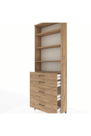 Arges Dolap 4 Raflı 4 Çekmeceli 88x30x243 - S33M136V9A