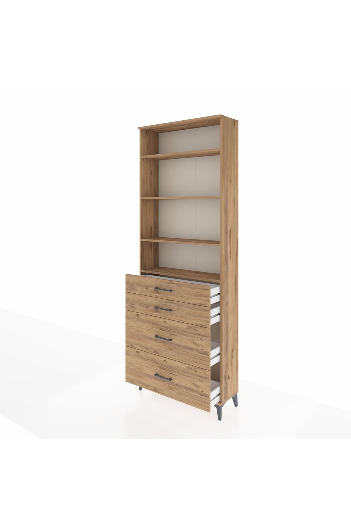 Arges Dolap 4 Raflı 4 Çekmeceli 88x30x243 - S33M136V9A