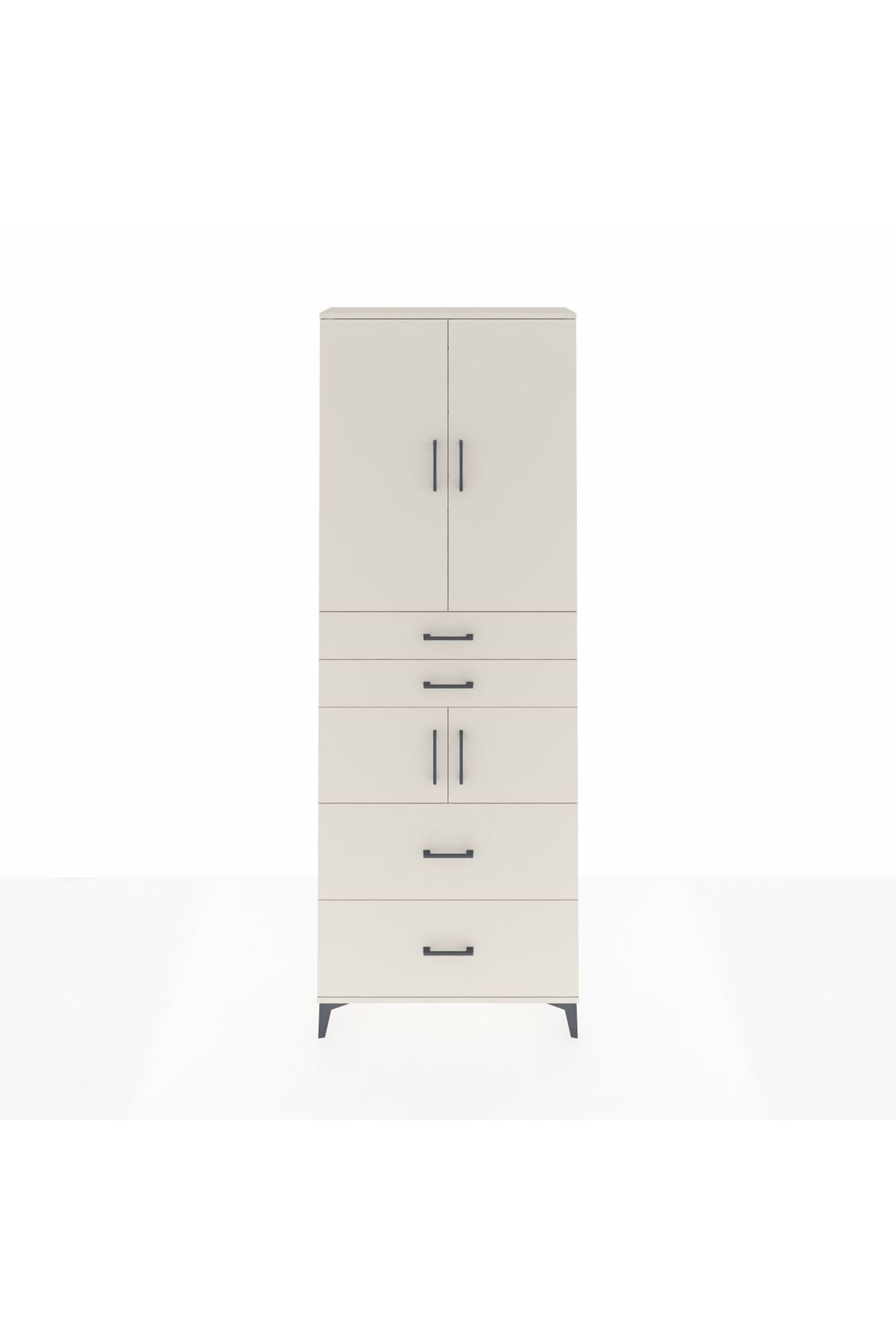 Arges Dolap 4 Raflı 4 Çekmeceli 4 Kapaklı 88x30x243 - S33M137V1A